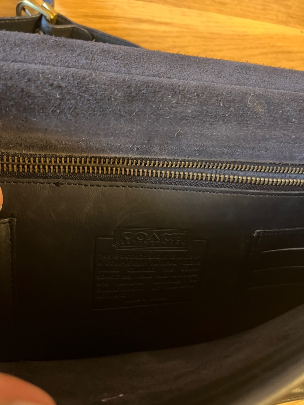Coach Navy Leather Beekman Brief - Picture 7 of 8